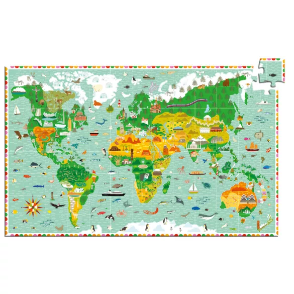 Djeco Pozorovacie puzzle Úžasný svet - Around the world