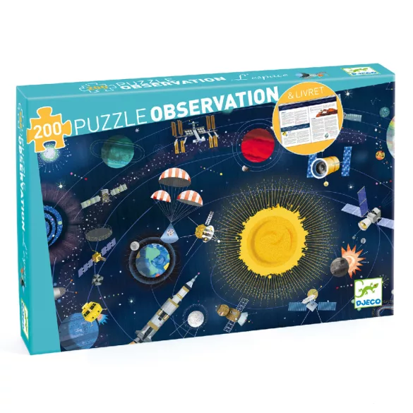 Djeco Pozorovacie puzzle – Vesmír, 200 dielov