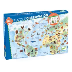   Djeco Pozorovacie puzzle Zvieratá Zeme - Animals of the earth