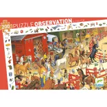 Djeco Pozorovacie puzzle Jazda na koni 200 dielov - Horse riding