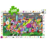 Djeco Pozorovacie puzzle Bláznivé mesto 200 dielov - Crazy Town