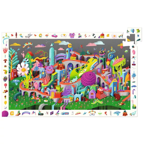 Djeco Pozorovacie puzzle Bláznivé mesto 200 dielov - Crazy Town