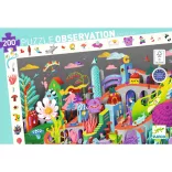 Djeco Pozorovacie puzzle Bláznivé mesto 200 dielov - Crazy Town