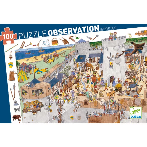 Djeco Pozorovacie puzzle – Nedobytný hrad