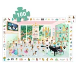 Djeco Pozorovacie puzzle Baletná škola 100 dielov - The dance school