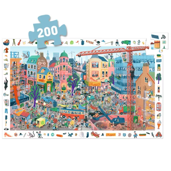 Djeco Pozorovacie puzzle Mesto 200 dielov - The city