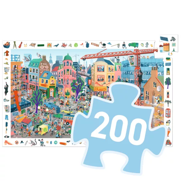 Djeco Pozorovacie puzzle Mesto 200 dielov - The city