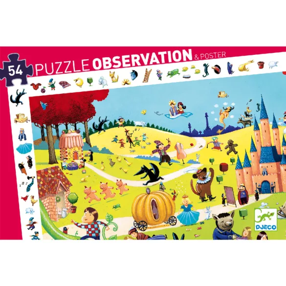 Djeco Pozorovacie puzzle Rozprávky 54 dielov - Tales