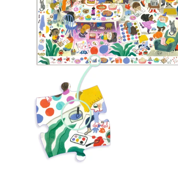 Djeco Pozorovacie puzzle Narodeninová oslava, 54 dielov – Birthday Party