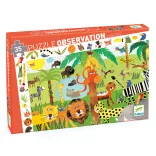 Djeco Pozorovacie puzzle Džungľa 35 dielov - Jungle