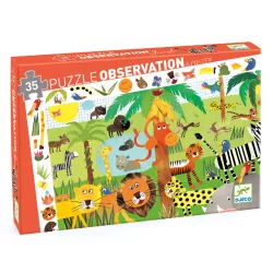 Djeco Pozorovacie puzzle Džungľa 35 dielov - Jungle