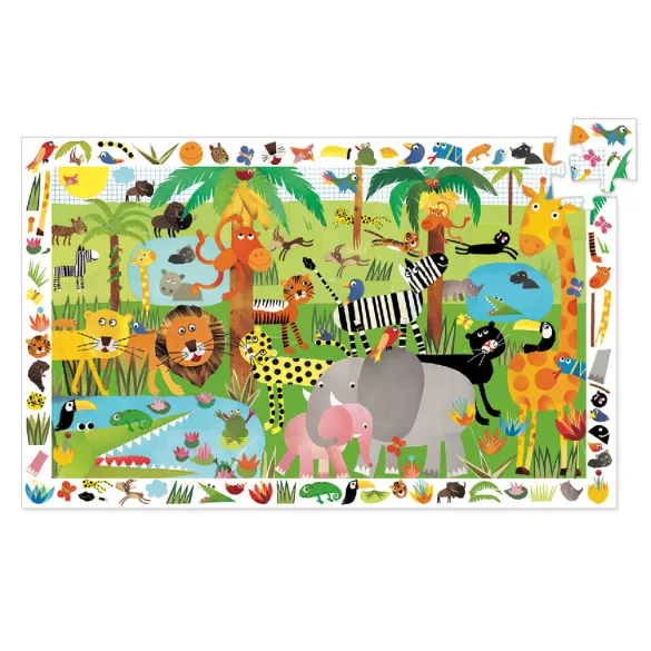 Djeco Pozorovacie puzzle Džungľa 35 dielov - Jungle