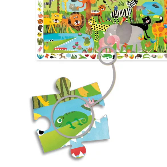 Djeco Pozorovacie puzzle Džungľa 35 dielov - Jungle