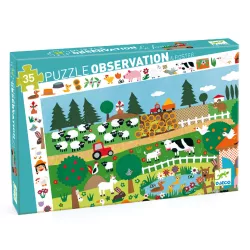 Djeco Pozorovacie puzzle Farma 35 dielov - The farm