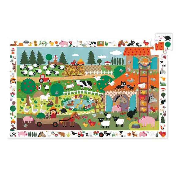 Djeco Pozorovacie puzzle Farma 35 dielov - The farm