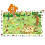 Djeco Pozorovacie puzzle Malí priatelia v záhrade 35 dielov - Little friends' garden