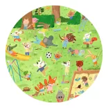 Djeco Pozorovacie puzzle Malí priatelia v záhrade 35 dielov - Little friends' garden
