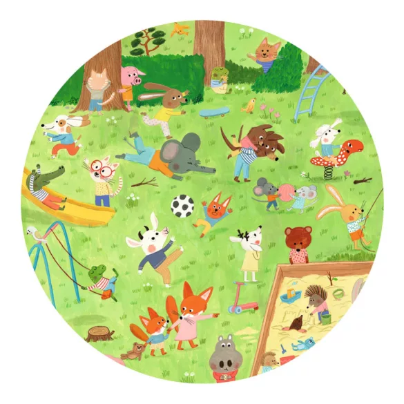 Djeco Pozorovacie puzzle Malí priatelia v záhrade 35 dielov - Little friends' garden