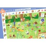 Djeco Pozorovacie puzzle Malí priatelia v záhrade 35 dielov - Little friends' garden