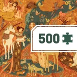 Djeco Umelecké puzzle, Jednorožec a dáma, 500 dielov