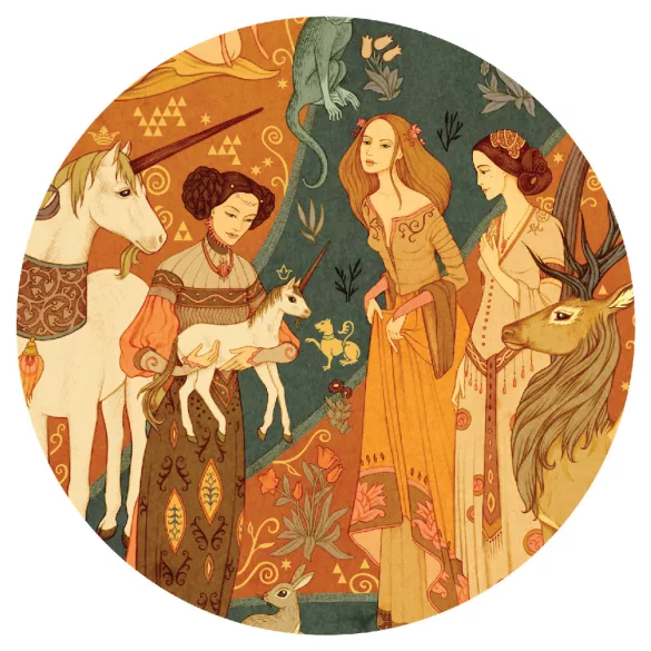 Djeco Umelecké puzzle, Jednorožec a dáma, 500 dielov