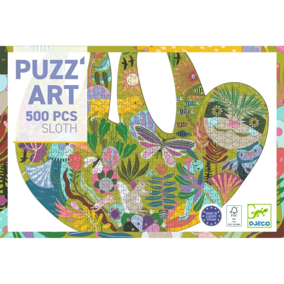 Djeco Umelecké puzzle Leničiar 500 dielov – The sloth