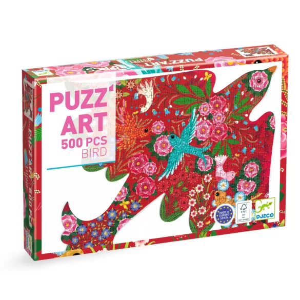 Djeco Umelecké puzzle Vták 500 dielov - Bird