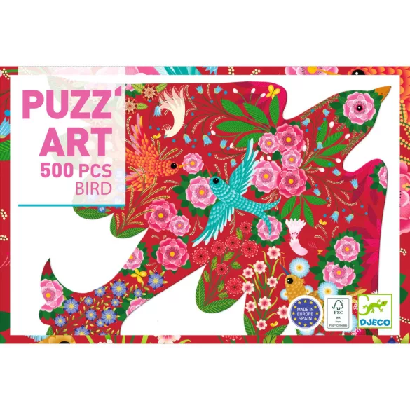 Djeco Umelecké puzzle Vták 500 dielov - Bird