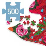 Djeco Umelecké puzzle Vták 500 dielov - Bird