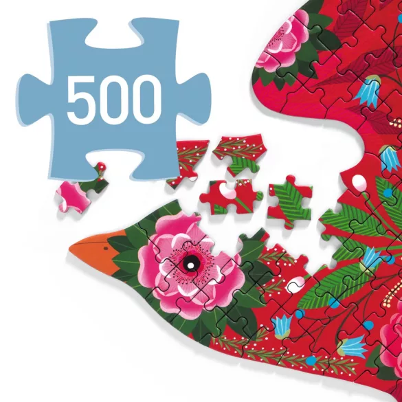 Djeco Umelecké puzzle Vták 500 dielov - Bird