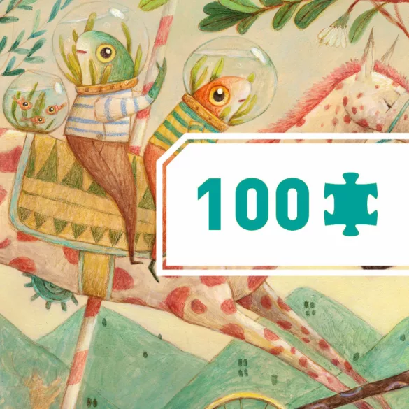 Djeco Obrie puzzle Úžasná cesta, 100 dielov – Wonderful ride