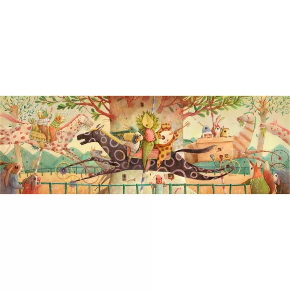 Djeco Obrie puzzle Úžasná cesta, 100 dielov – Wonderful ride