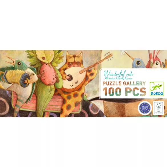 Djeco Obrie puzzle Úžasná cesta, 100 dielov – Wonderful ride