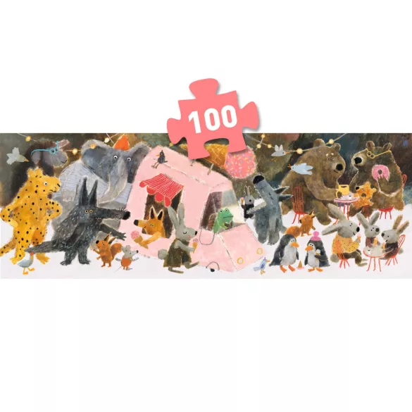 Djeco Umelecké puzzle Zábava v parku 100 dielov - The park