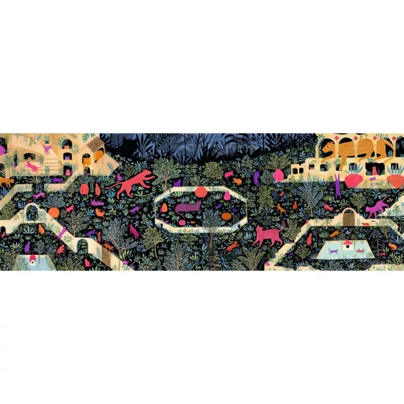 Djeco Umelecké puzzle Kráľovstvo mačiek 500 dielov - The kingdom of cats
