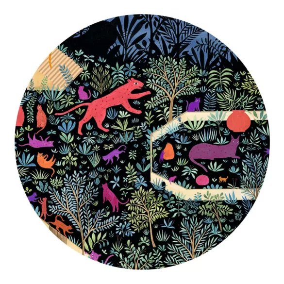 Djeco Umelecké puzzle Kráľovstvo mačiek 500 dielov - The kingdom of cats