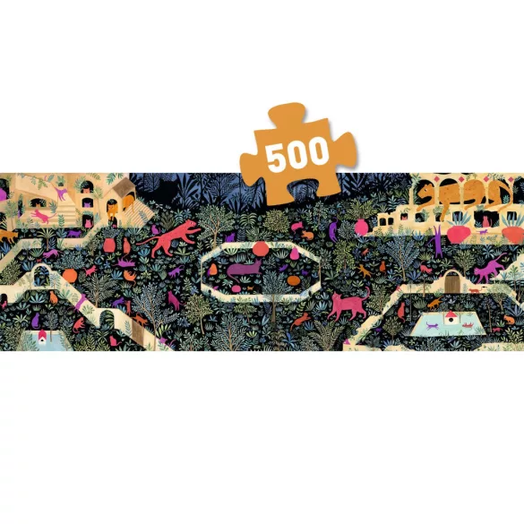 Djeco Umelecké puzzle Kráľovstvo mačiek 500 dielov - The kingdom of cats