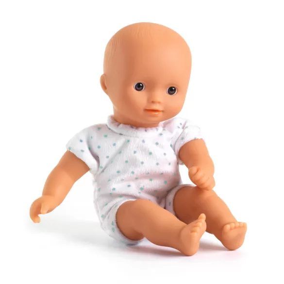 Djeco Hračka bábika Mini 20 cm - Sasha s košíkom