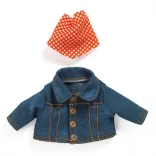 Djeco Pomea Hračka bábika doplnok oblečenie Modrá bunda - Outfit Blue jacket