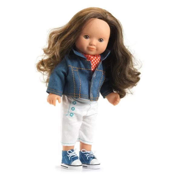 Djeco Pomea Hračka bábika doplnok oblečenie Modrá bunda - Outfit Blue jacket