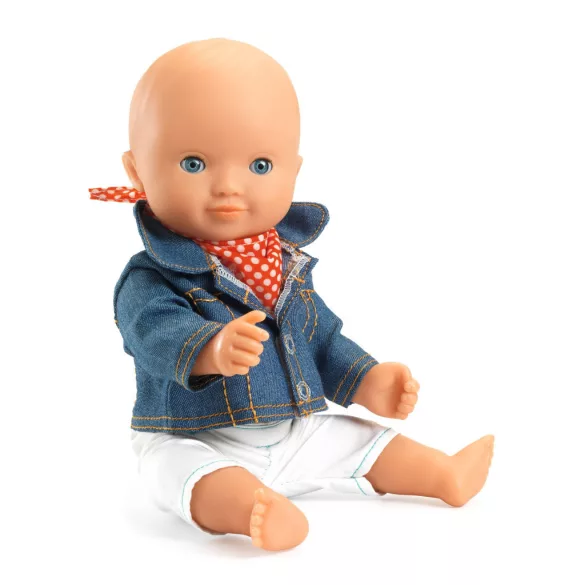 Djeco Pomea Hračka bábika doplnok oblečenie Modrá bunda - Outfit Blue jacket