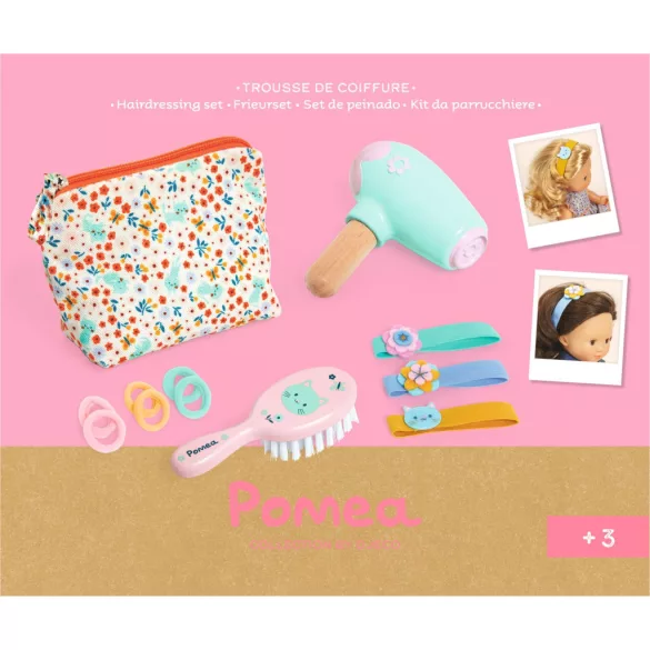 Djeco Pomea Príslušenstvo pre bábiky – starostlivosť o krásu Sada na česanie bábiky – Hairdressing set