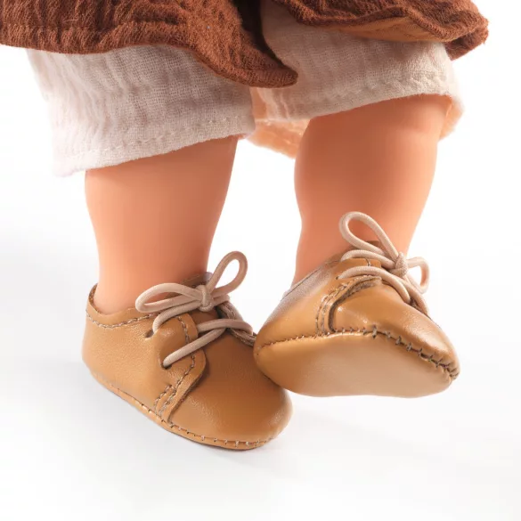 Djeco Pomea Hračka bábika topánky Hnedé topánky - Brown shoes