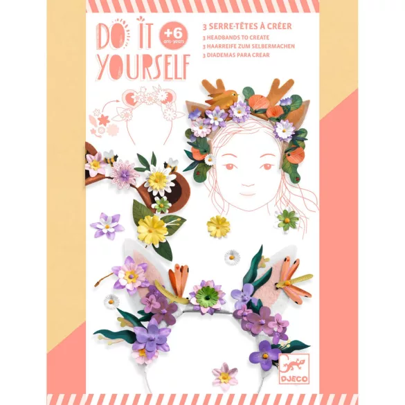 Djeco Urob si sám! Kvetinové ozdoby do vlasov – Flower friends