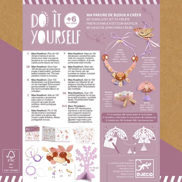 Djeco Design by Urob si sám! Moje elegantné šperky – Miss Rosefinch