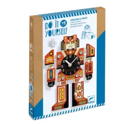  Djeco Design by Urob si sám! Nástenné hodiny do chlapčenskej izby IdőRobi – Robotime