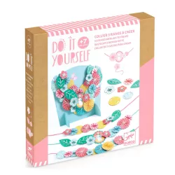   Djeco Design by Csináld magad! Papierová dekorácia z vyšívaných kvetín - Flora