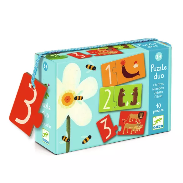 Djeco Párovacie puzzle Čísla - Numbers