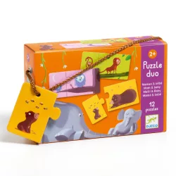 Djeco Párovacie puzzle Mama a dieťa - Mom and baby