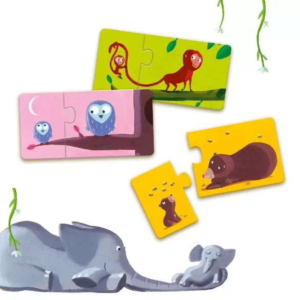 Djeco Párovacie puzzle Mama a dieťa - Mom and baby